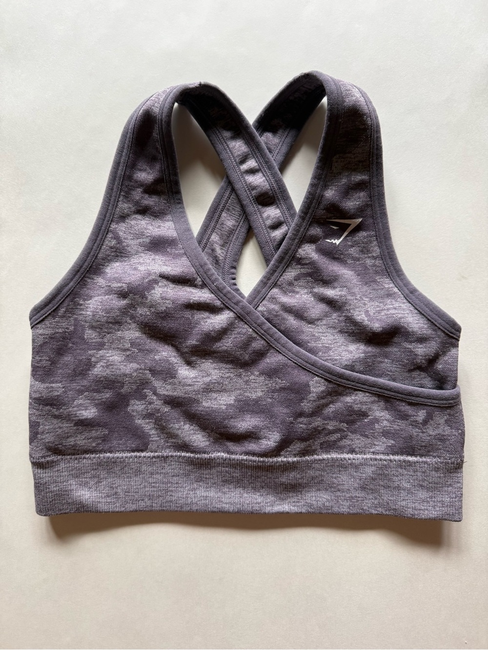 Gymshark Purple Camouflage Crossback Sports Bra